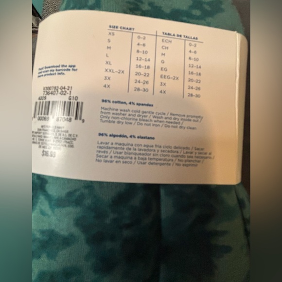 4X High Rise Cropped Printed Old Navy Leggings - Picture 2 of 5